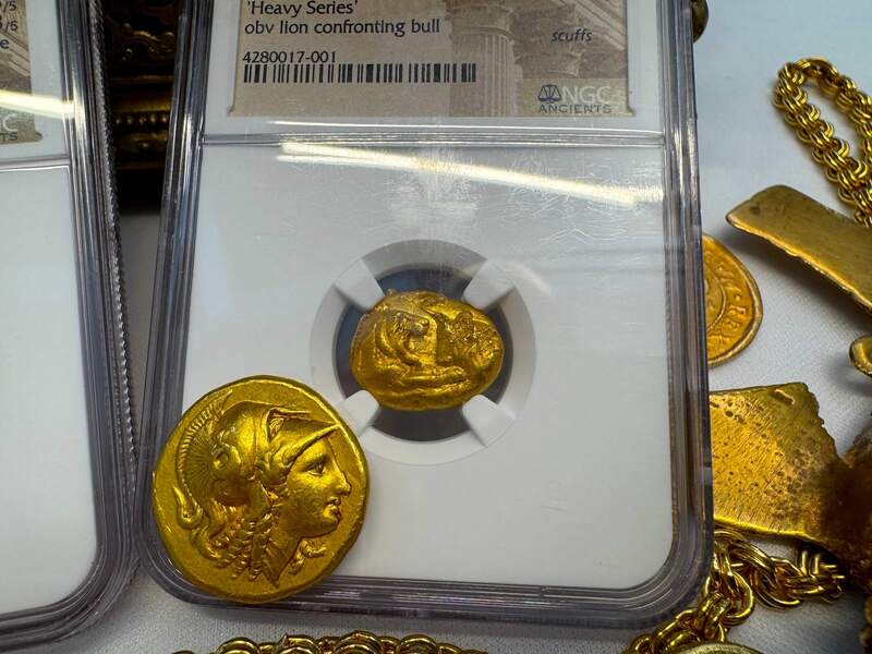 Lydia Stater "World's First Gold Coinage" 561-546BC NGC XF 5x2 18