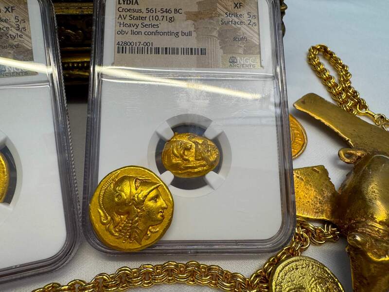 Lydia Stater "World's First Gold Coinage" 561-546BC NGC XF 5x2 19
