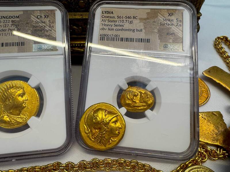 Lydia Stater "World's First Gold Coinage" 561-546BC NGC XF 5x2 20