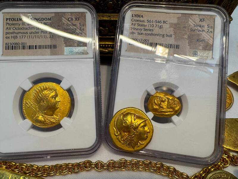 Lydia Stater "World's First Gold Coinage" 561-546BC NGC XF 5x2 10