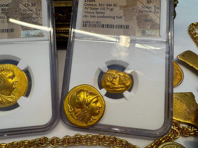 Lydia Stater "World's First Gold Coinage" 561-546BC NGC XF 5x2 13