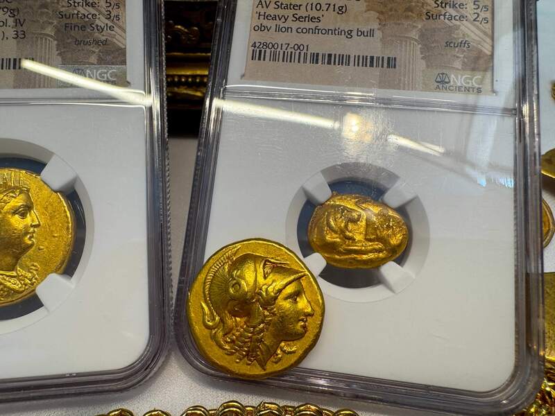 Lydia Stater "World's First Gold Coinage" 561-546BC NGC XF 5x2 5