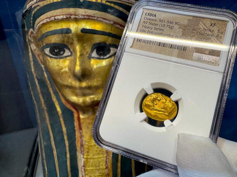 Lydia Stater Heavy Weight "World's First Gold Coinage" NGC XF 17