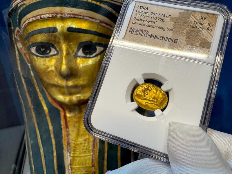 Lydia Stater Heavy Weight "World's First Gold Coinage" NGC XF 18