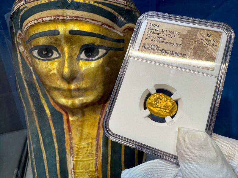 Lydia Stater Heavy Weight "World's First Gold Coinage" NGC XF 19