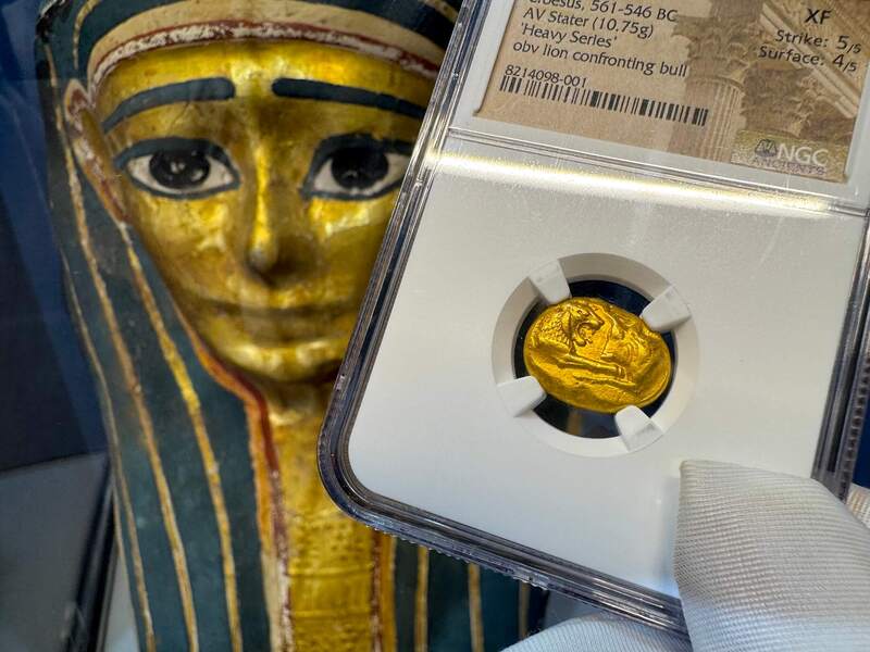 Lydia Stater Heavy Weight "World's First Gold Coinage" NGC XF 10