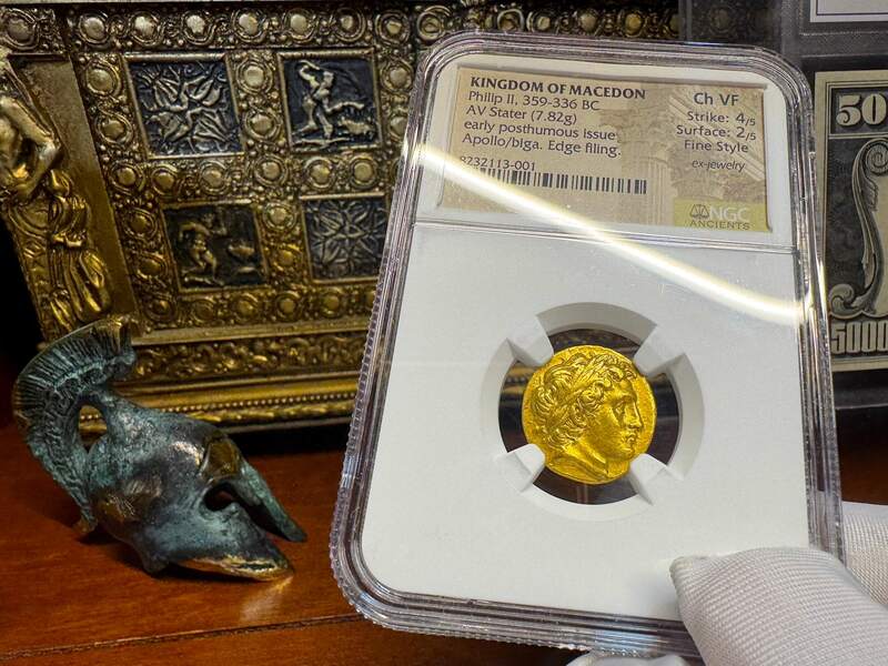 Kingdom of Macedon "Philip II" 359-336BC NGC CH VF 4x2 Fine Style 4