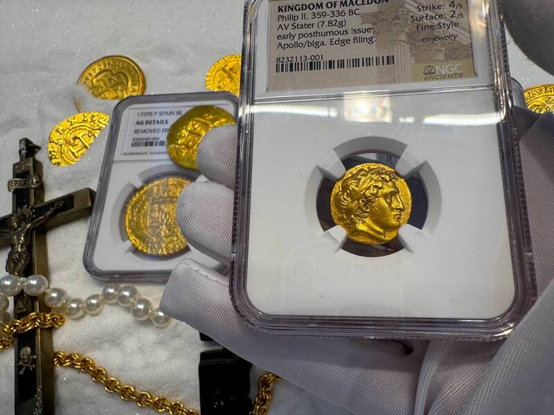 Kingdom of Macedon "Philip II" 359-336BC NGC CH VF 4x2 Fine Style 8