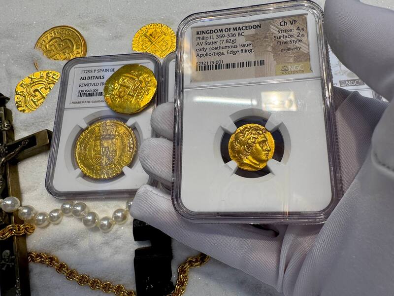 Kingdom of Macedon "Philip II" 359-336BC NGC CH VF 4x2 Fine Style 25