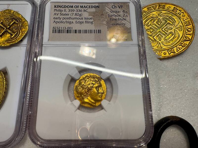 Kingdom of Macedon "Philip II" 359-336BC NGC CH VF 4x2 Fine Style 7