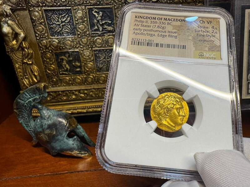 Kingdom of Macedon "Philip II" 359-336BC NGC CH VF 4x2 Fine Style 14