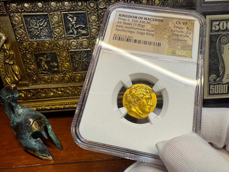 Kingdom of Macedon "Philip II" 359-336BC NGC CH VF 4x2 Fine Style 24