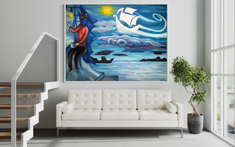 Treasure Paintings by JR Bissell: Marc Chagall x Mary Blair "The Color Love" 11