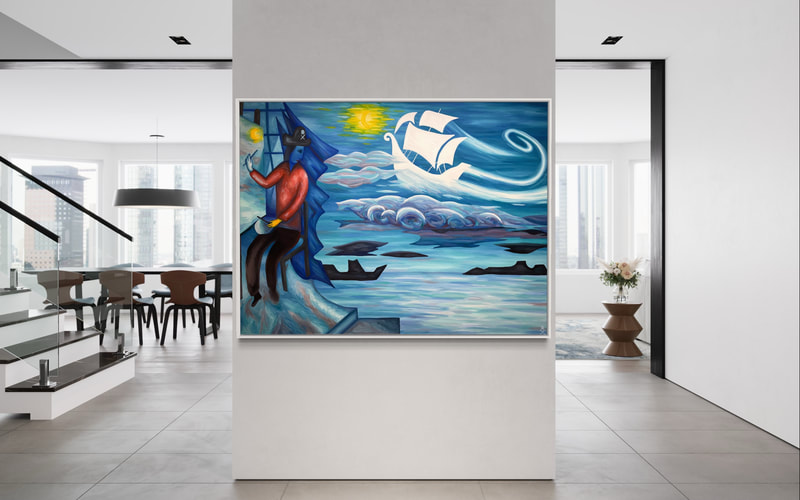 Treasure Paintings by JR Bissell: Marc Chagall x Mary Blair "The Color Love" 6