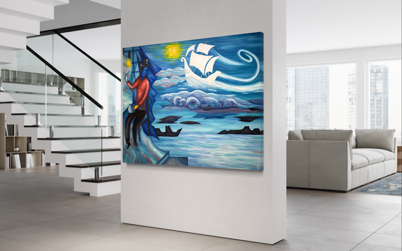 Treasure Paintings by JR Bissell: Marc Chagall x Mary Blair "The Color Love" 12