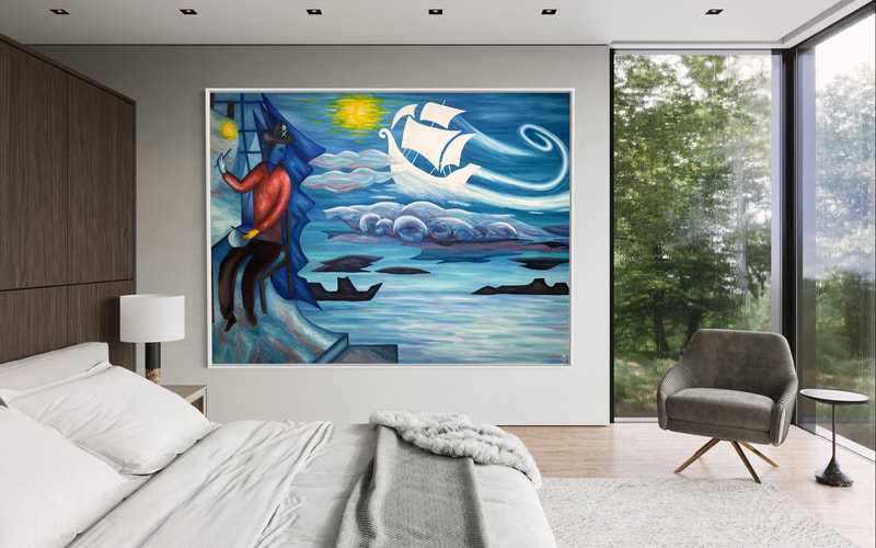 Treasure Paintings by JR Bissell: Marc Chagall x Mary Blair "The Color Love" 16