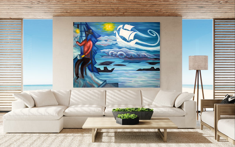 Treasure Paintings by JR Bissell: Marc Chagall x Mary Blair "The Color Love" 7