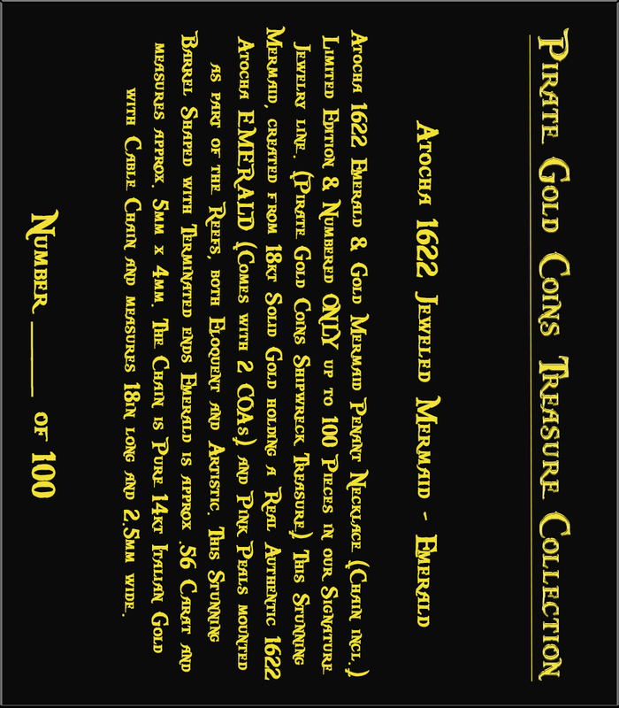 Atocha 1622 Emerald & Gold Mermaid with Pink Pearls 9