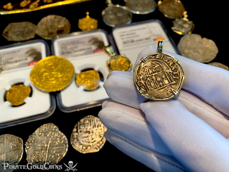 Mexico 1 Real 1556-98 "Philip II" 14kt Bezel 3