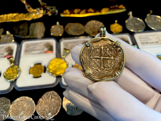 Mexico 4 Reales 1556-98 "Philip II" 14kt Bezel