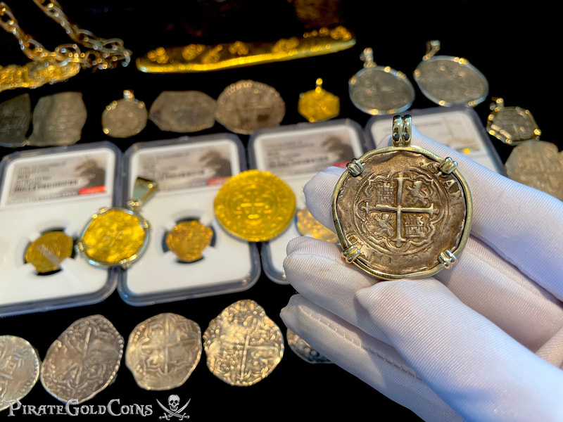 Mexico 4 Reales 1556-98 "Philip II" 14kt Bezel 2