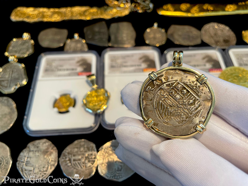 Mexico 4 Reales 1556-98 "Philip II" 14kt Bezel 4