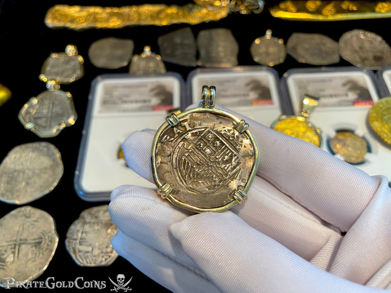 Mexico 4 Reales 1556-98 "Philip II" 14kt Bezel 6