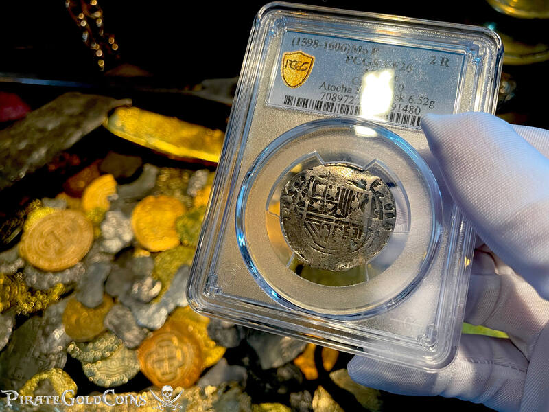 Mexico 2 Reales 1598-1606 "Atocha 1622 Shipwreck" PCGS 20