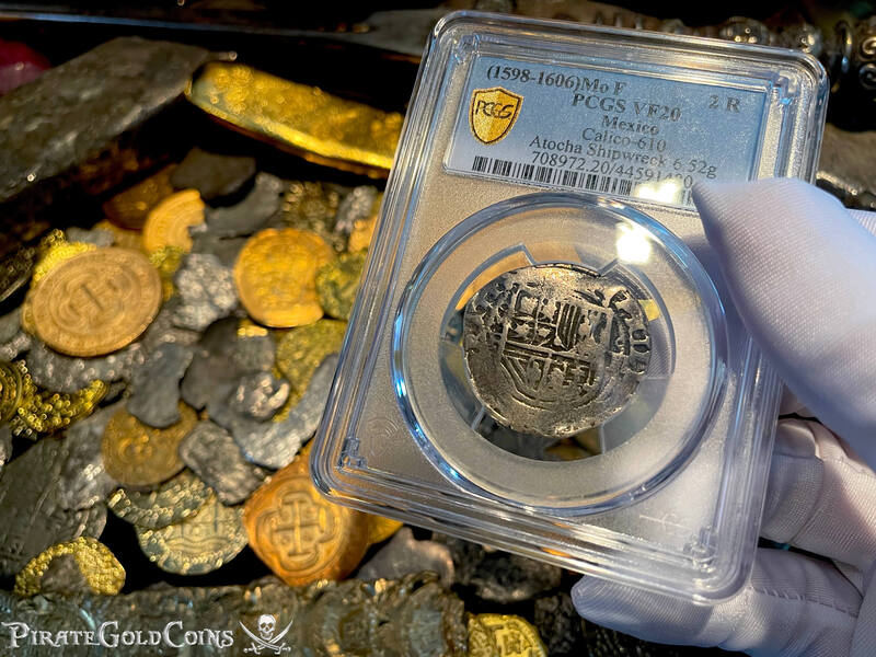 Mexico 2 Reales 1598-1606 "Atocha 1622 Shipwreck" PCGS 20 5