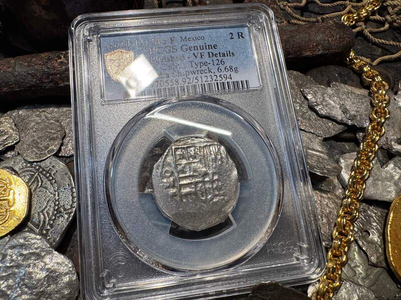 Mexico 2 Reales 1610-13 "Atocha 1622 Shipwreck" PCGS VF 10
