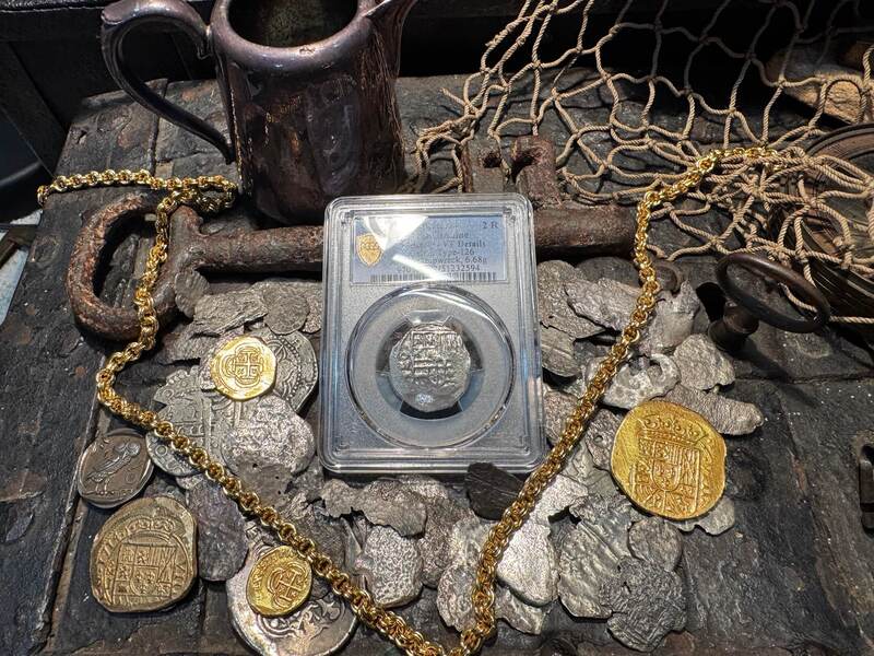 Mexico 2 Reales 1610-13 "Atocha 1622 Shipwreck" PCGS VF 12