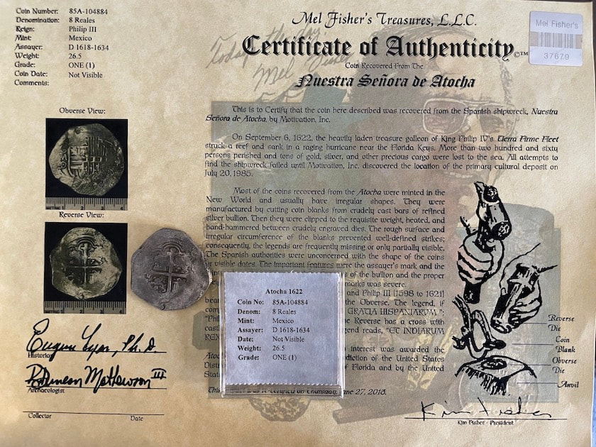 Mexico 8 Reales 1618-1634 "Atocha 1622 Shipwreck" Grade 1 2