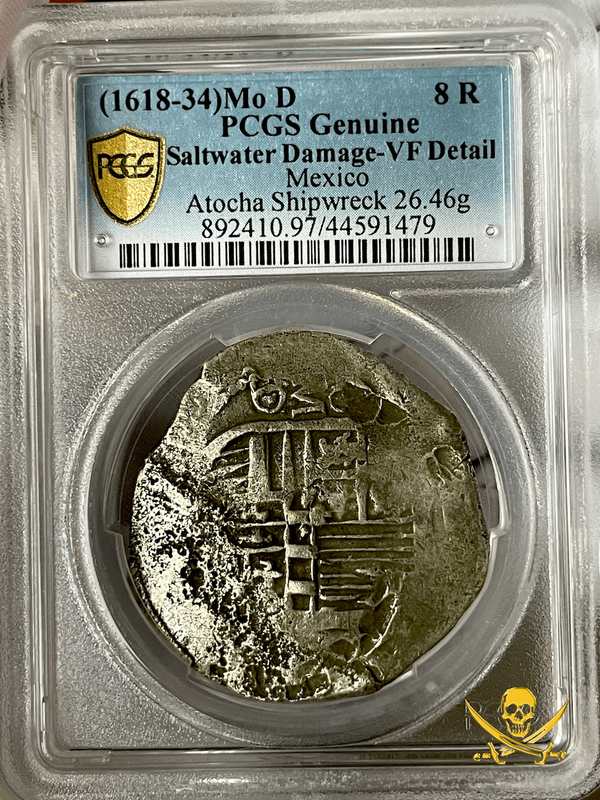 Mexico 8 Reales 1618-1634 "Atocha 1622 Shipwreck" Grade 1 12