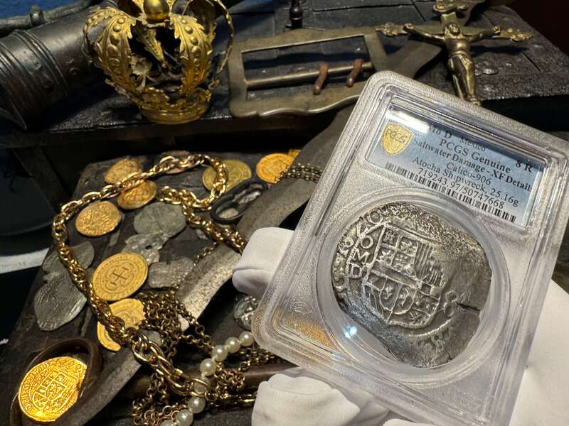 Mexico 8 Reales 1620 "Atocha 1622 Shipwreck" PCGS XF 13