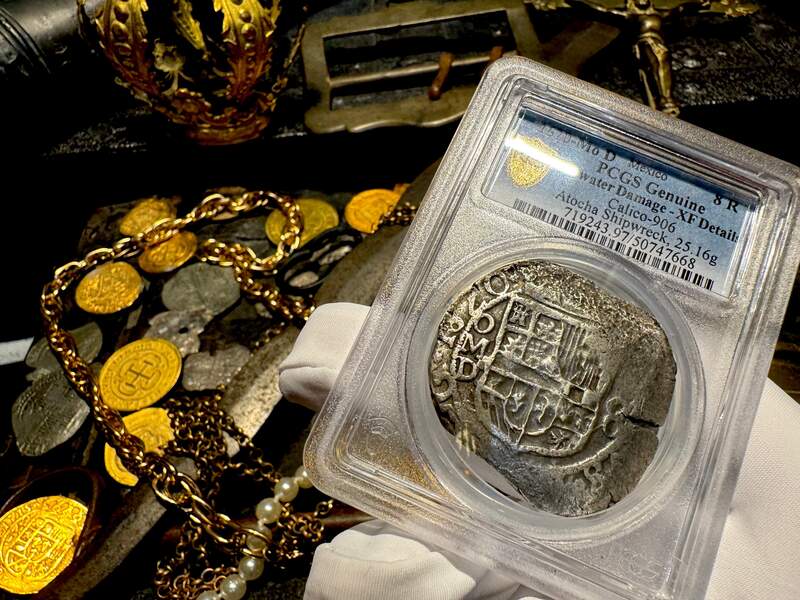 Mexico 8 Reales 1620 "Atocha 1622 Shipwreck" PCGS XF 14
