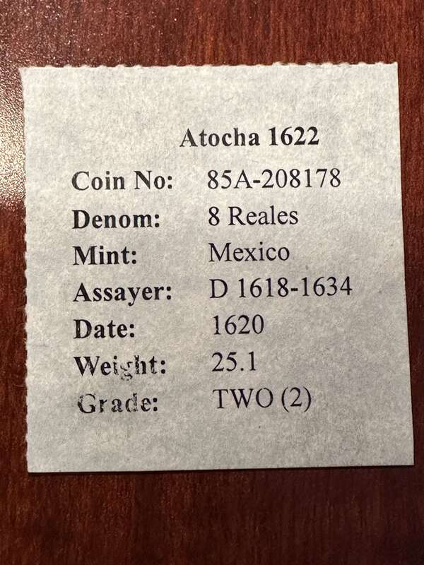 Mexico 8 Reales 1620 "Atocha 1622 Shipwreck" PCGS XF 4