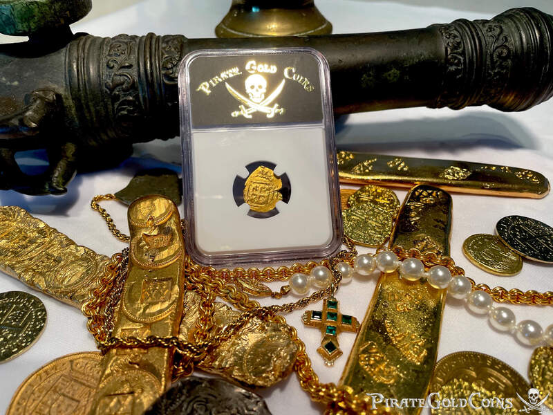 Mexico 1 Escudo 1679-98 "Jeweled Cross - 1715 Fleet Shipwreck" NGC 45 11