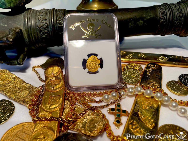 Mexico 1 Escudo 1679-98 "Jeweled Cross - 1715 Fleet Shipwreck" NGC 45 12