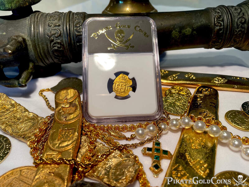 Mexico 1 Escudo 1679-98 "Jeweled Cross - 1715 Fleet Shipwreck" NGC 45 13