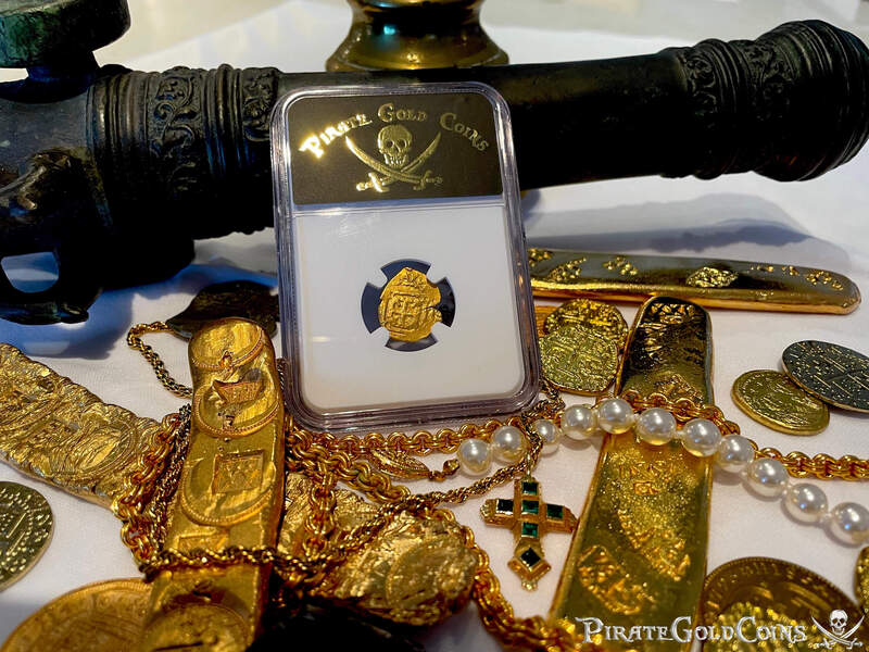 Mexico 1 Escudo 1679-98 "Jeweled Cross - 1715 Fleet Shipwreck" NGC 45 18