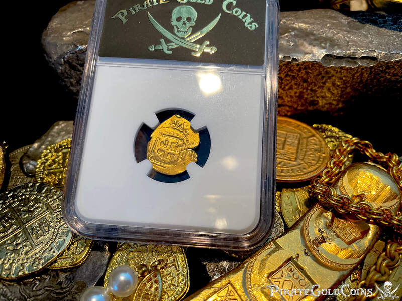 Mexico 1 Escudo 1679-98 "Jeweled Cross - 1715 Fleet Shipwreck" NGC 45 22