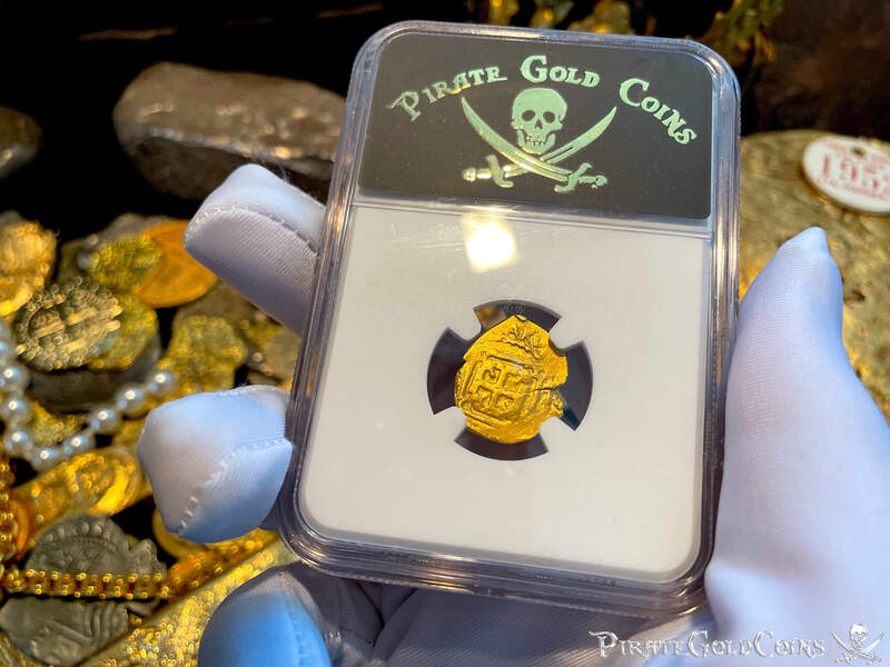Mexico 1 Escudo 1679-98 "Jeweled Cross - 1715 Fleet Shipwreck" NGC 45 24