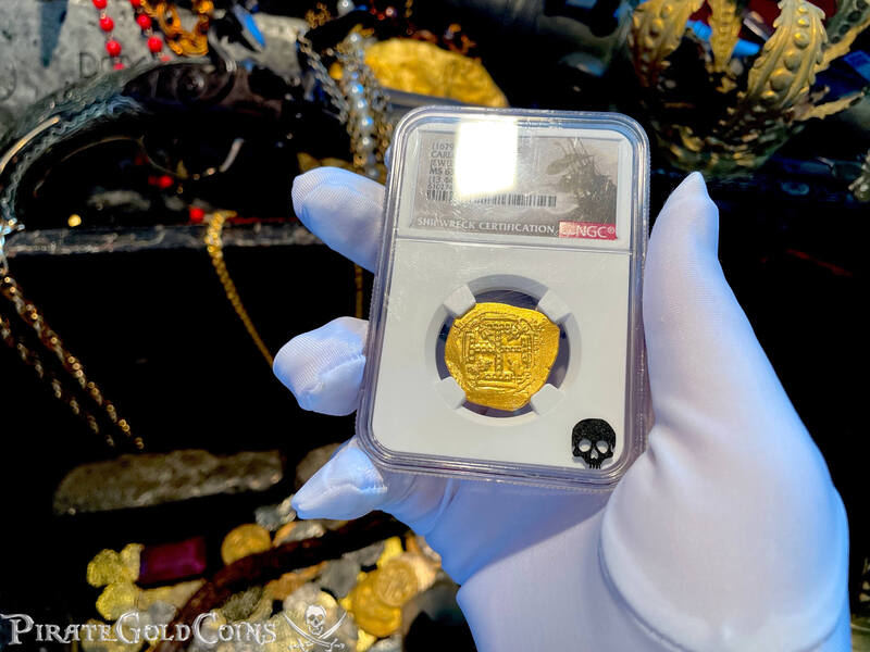 Mexico 8 Escudos 1679-99 "Jeweled Cross- Finest Known" NGC 63 10