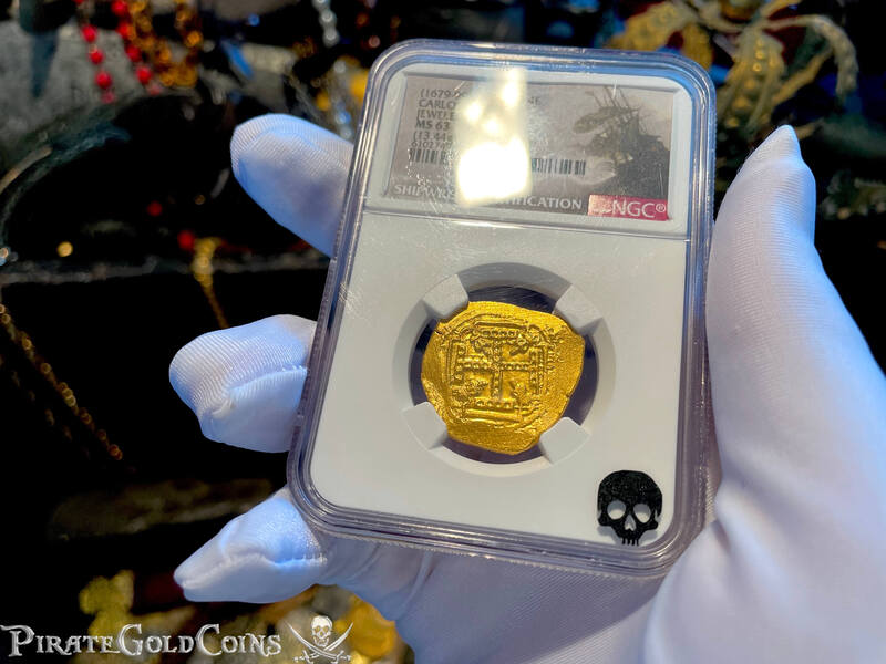 Mexico 8 Escudos 1679-99 "Jeweled Cross- Finest Known" NGC 63 12