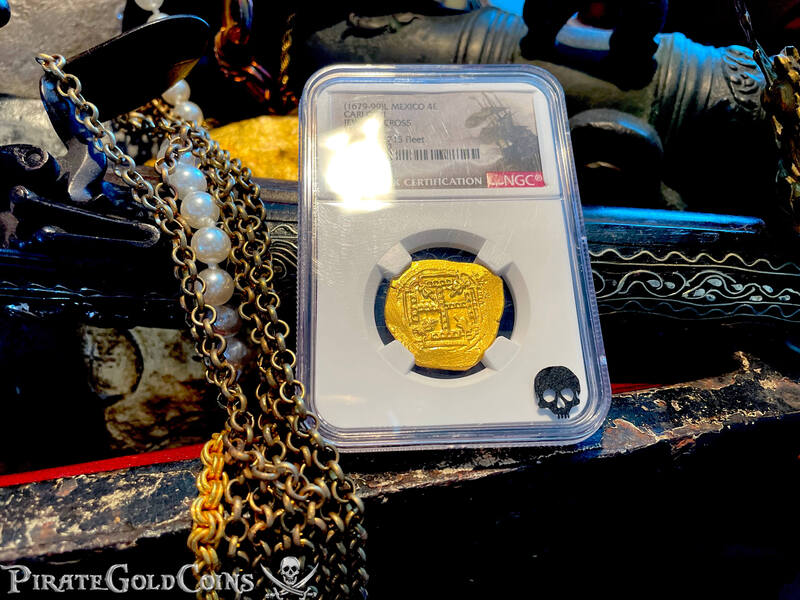 Mexico 8 Escudos 1679-99 "Jeweled Cross- Finest Known" NGC 63 20