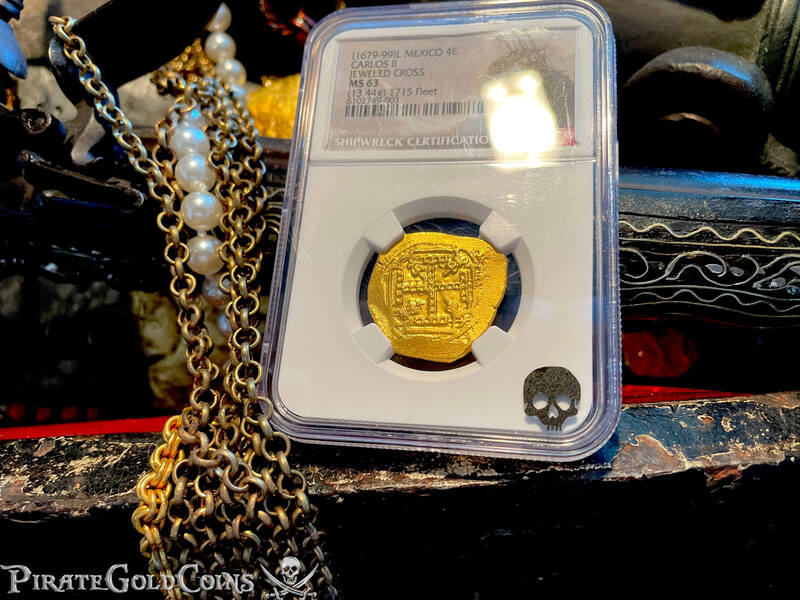 Mexico 8 Escudos 1679-99 "Jeweled Cross- Finest Known" NGC 63 3