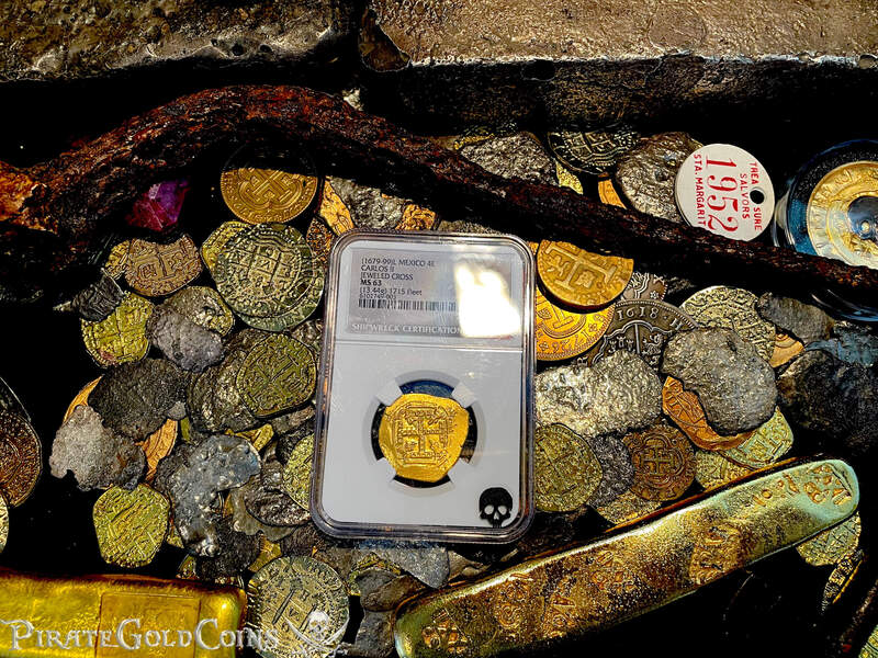 Mexico 8 Escudos 1679-99 "Jeweled Cross- Finest Known" NGC 63 7