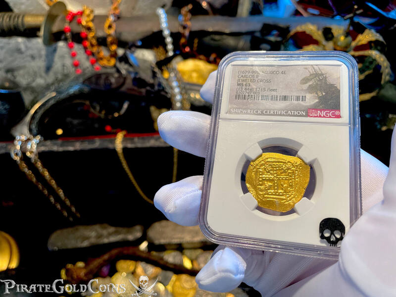 Mexico 8 Escudos 1679-99 "Jeweled Cross- Finest Known" NGC 63 24