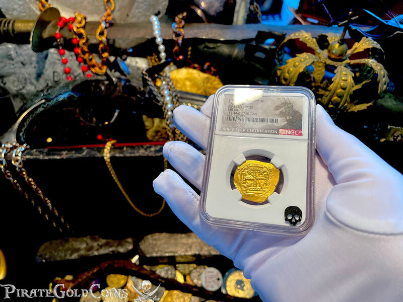 Mexico 8 Escudos 1679-99 "Jeweled Cross- Finest Known" NGC 63 28