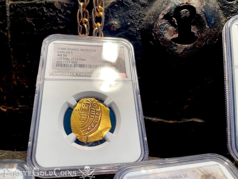 Mexico 4 Escudos 1680-94 "Jeweled Cross" NGC 50 3